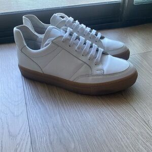 Officine Generale Classic White Leather Women's Sneakers